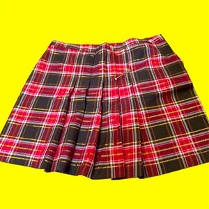 Spoiled Girl Red and Black Mini Skater Skirt